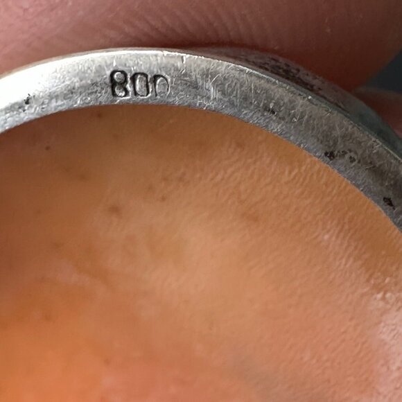 VTG Cameo‎ Shell Pendant Brooch 1 3/8" Victorian Lady 800 Fine Silver Italy MCM - Picture 11 of 12